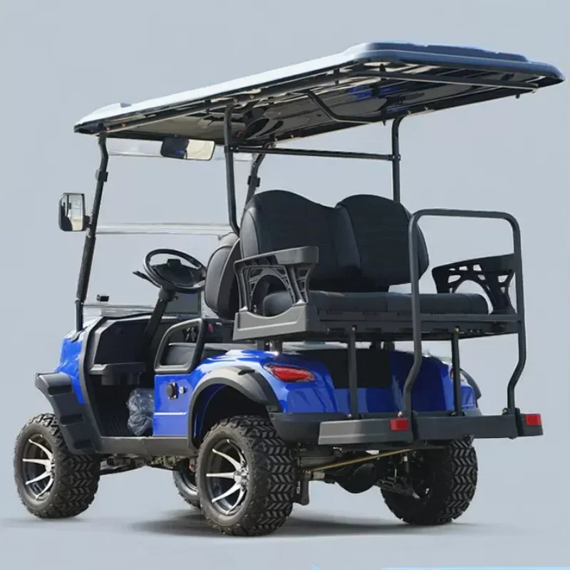 New Battery Powered Electric Off-Road 72V Golf Cart 6 Seater Golf Cart With Front Bumper And Front Basket 4 Wheelers Adult Car