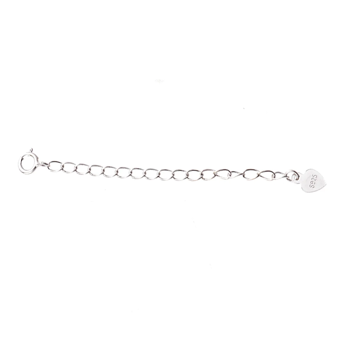 2 Pcs The Chain Extended Chains for Necklaces Neckace Extender Sterling Silver Extending Lengthening