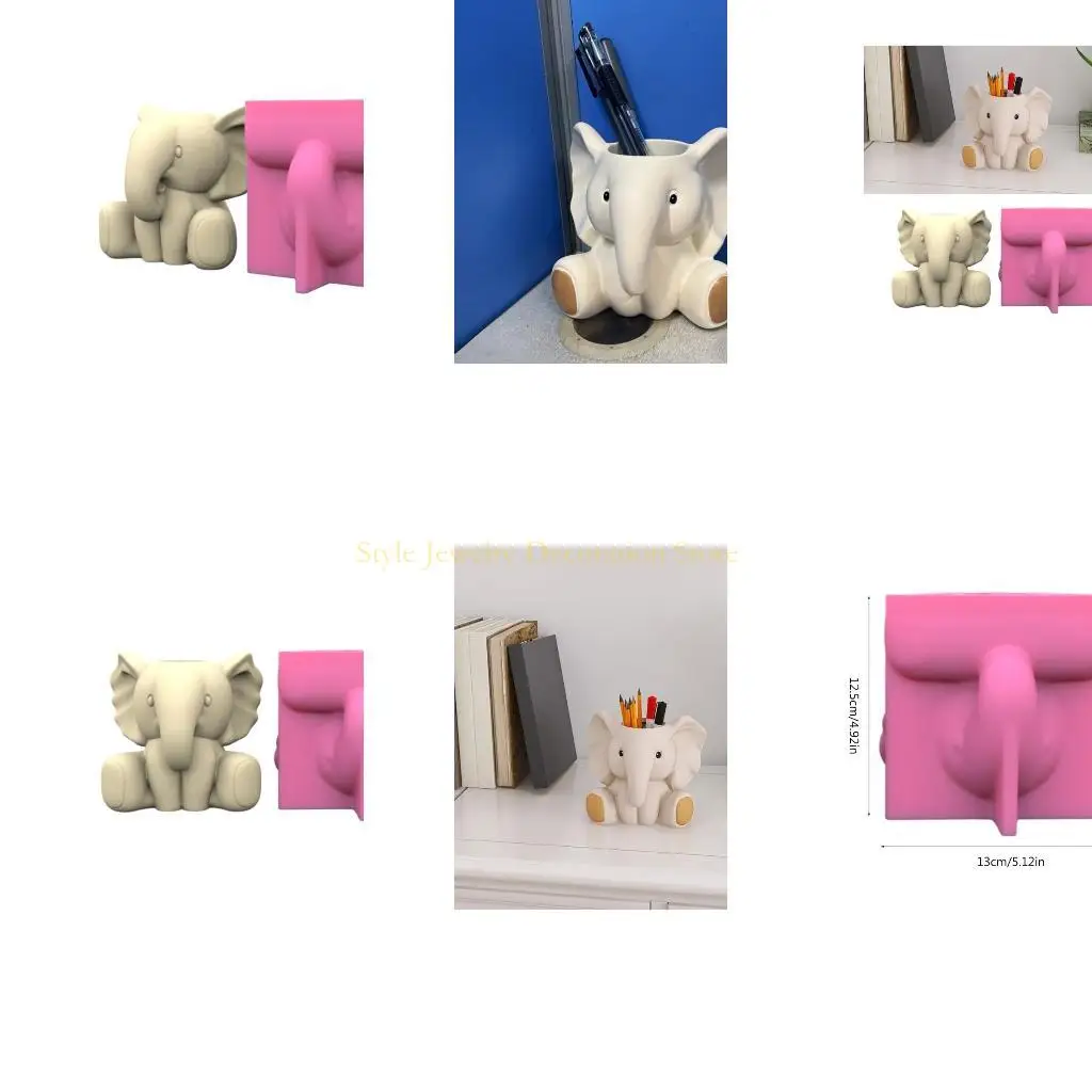 

D46E Versatile Silicone Mold Flower Pots Mould Cement Ornament Animal Planter Molds