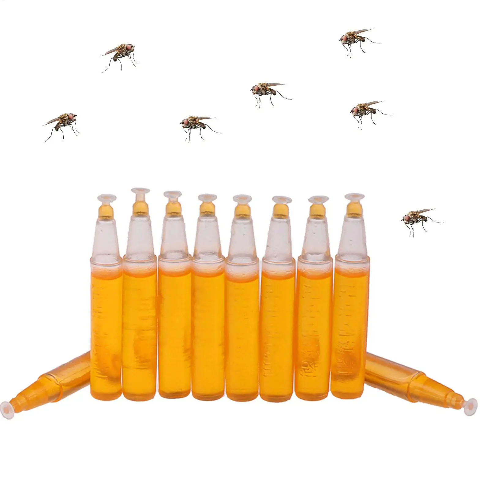 Fruit Fly Attractant Fruit Fly Trap Killer 2ml Drosophila Trap Fly Catcher Liquid For Home Farm Orchard 10 PCS Trapping Tools