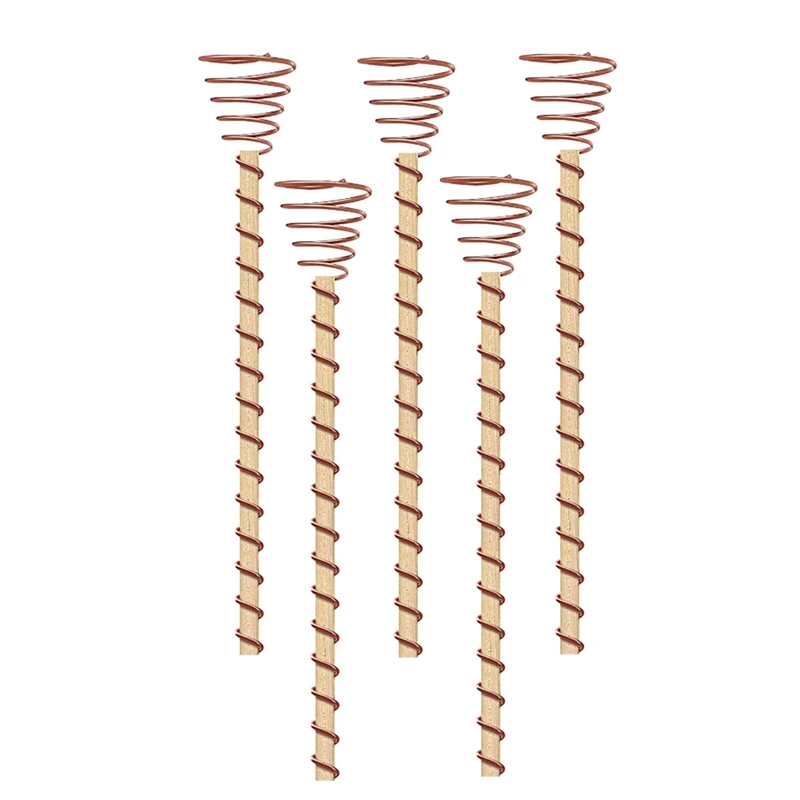 

5 PCS Electroculture Plant Stakes Electroculture Copper Coil Antennas For Growing Garden Parts