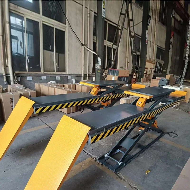 Automobile lifting equipment Ultra-thin large shear lift Mother-child scissor lift