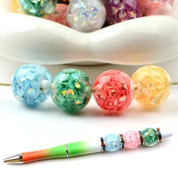 10pcs 16mm Glitter Round Shape Resin ABS Charm Loose Beads for Jewelry Making DIY Jewelry Accessories Materials