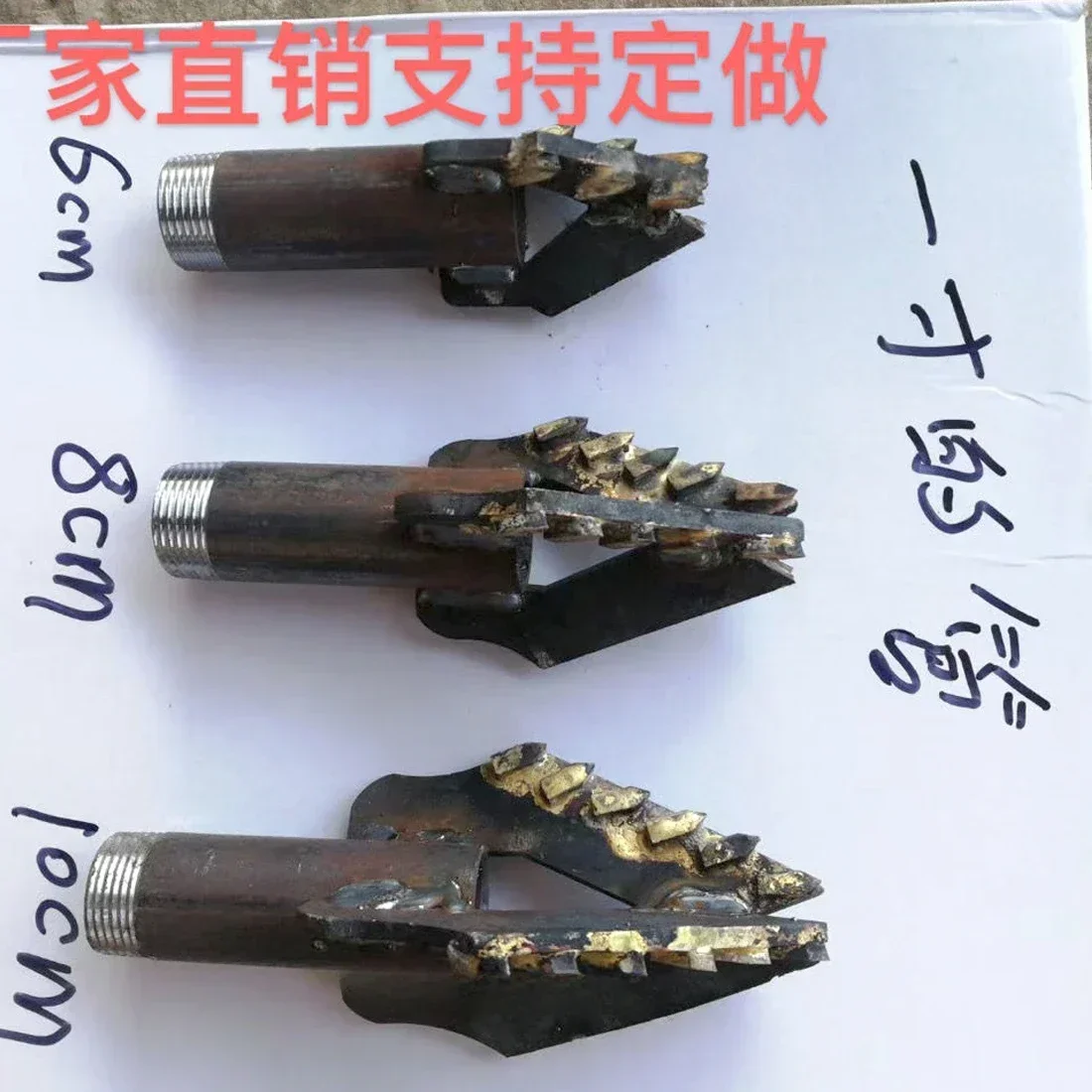 Brocas de aleación de 3 alas/plataforma de perforación de pozos pequeños, broca de tubería de perforación de pozos de agua, broca de aleación súper dura