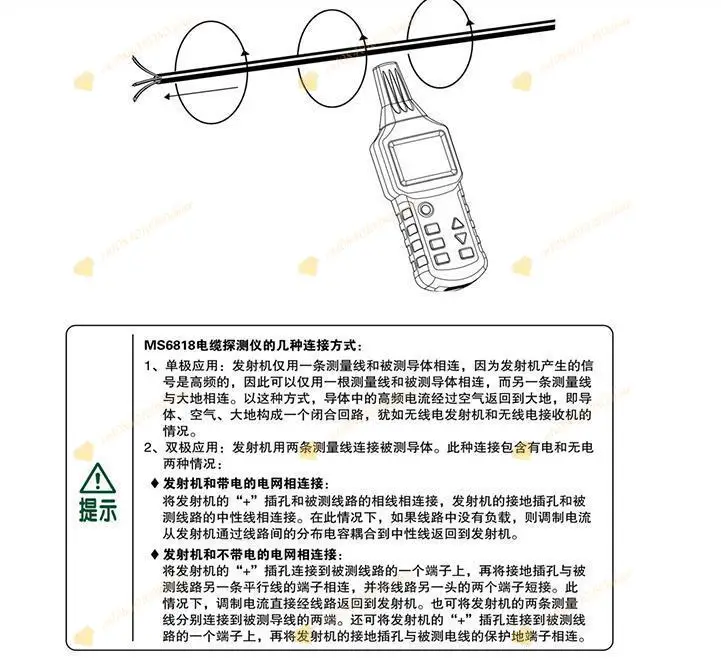 MS6818 Cable Tester Wire Tracker Portable Underground Wire Detection Short Open