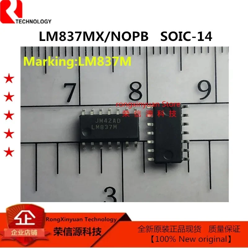 

2-10 pcs/lot LM837MX/NOPB LM837M SOP-14 LM837MX LM837M/NOPB LM837 Low Noise Quad Operational Amplifier 100% New original