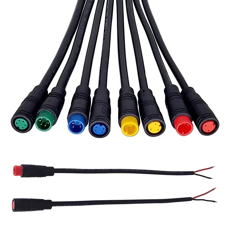 M6/M8 2 3 4 5 6 Pin 20cm E-bike Speed Sensor male to female Extension connector Cable Electric Bicycle Waterproof Ebike Wire