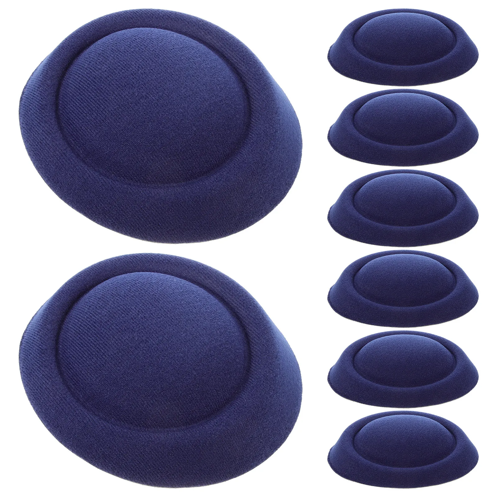 

8Pcs Fascinator Base Hat Eva Cloth Pillbox Hat for Women DIY Hair Accessories Prom Headdress Craft Supplies Air Hostess Style