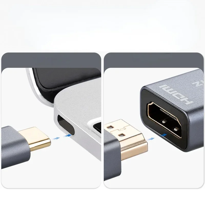 Thunderbolt 3 tipo C a Displayport 1,4, Cable USB C 3,1 macho a DP hembra, convertidor 4K @ 120HZ, adaptador HD para MacBook