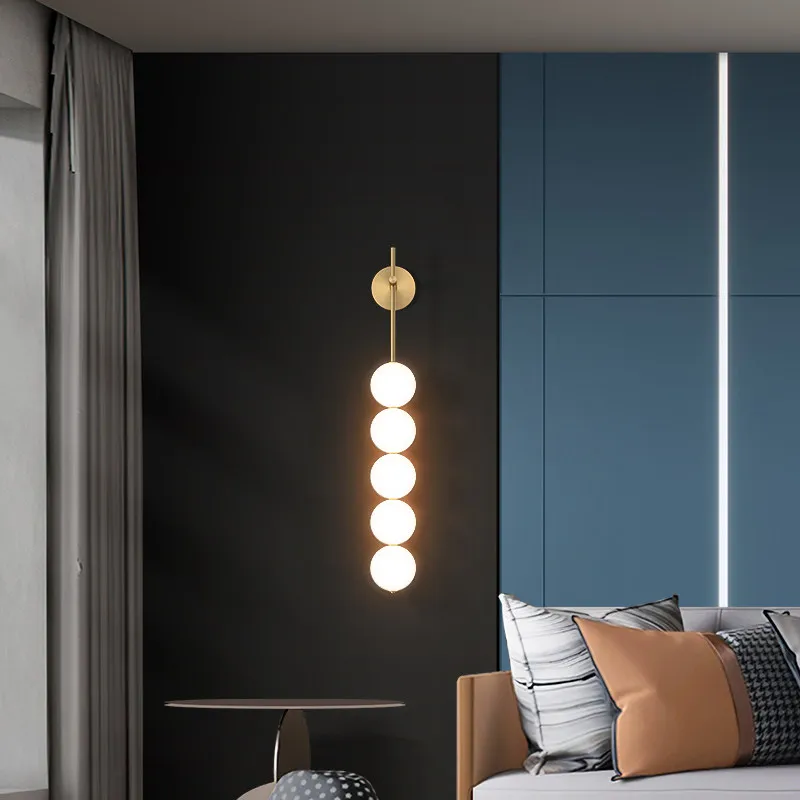 Nordic LED Wall Lamps Milky White Wind Gourd Wall Light Indoor Lighting For Living Room Bedroom Bedside Home Decoration Hote