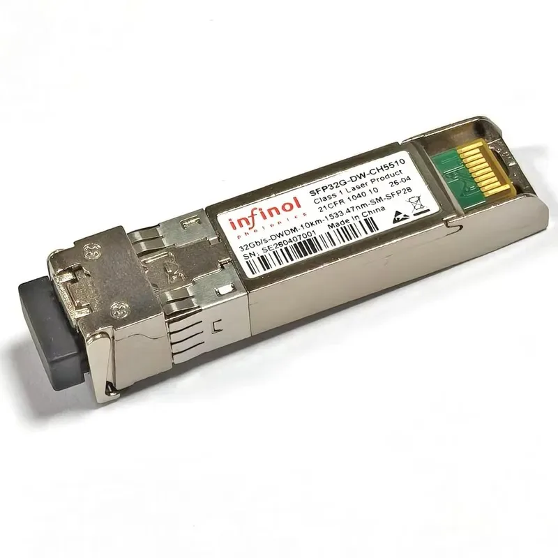 Hot Sale 32GBASE-DWDM SFP28 Module 10km 1528.77nm~1550.92nm 100GHz ITU Channel 17~61 Fibre Channel SFP28 Transceiver Module