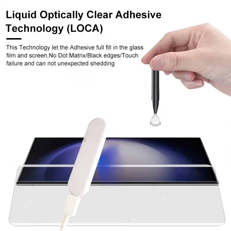 Folia ochronna na ekran z hartowanego szkła z klejem UV Full Liquid Glue do iPhone'a Apple 12 13 14 15 Plus 17 16 Pro Max, przezroczysta. — zdjęcie produktu 3
