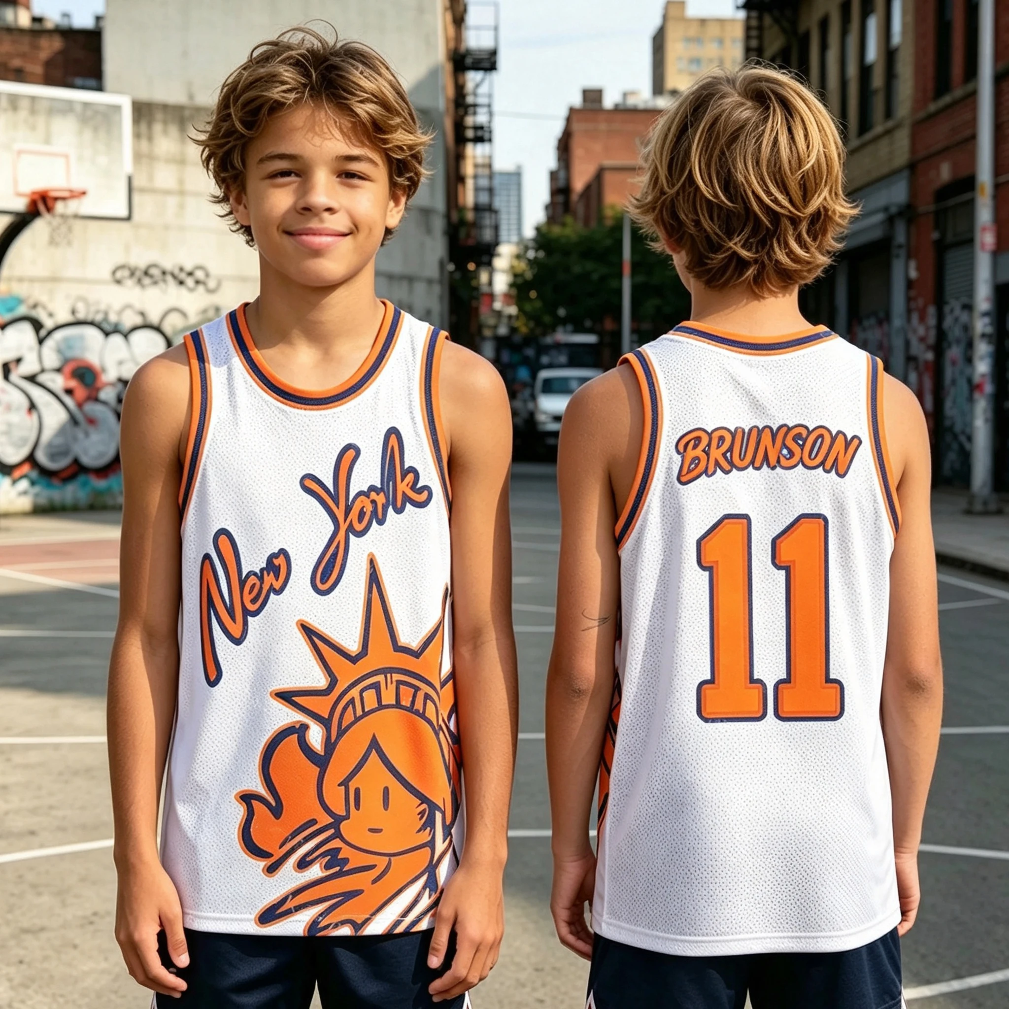 Explosions NO.11 Knicks Basketball Quick-drying Vest Parent-child Sleeveless O-neck Basketball Tranning Personalized Jersey