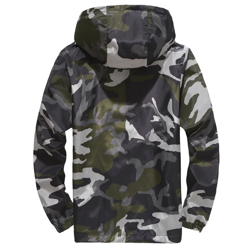 Moda Casual Giacca mimetica Cappotti Versione Qualità allentata Tessuto confortevole Pelle-amichevole Traspirante Versione nitida Indossare il lavaggio