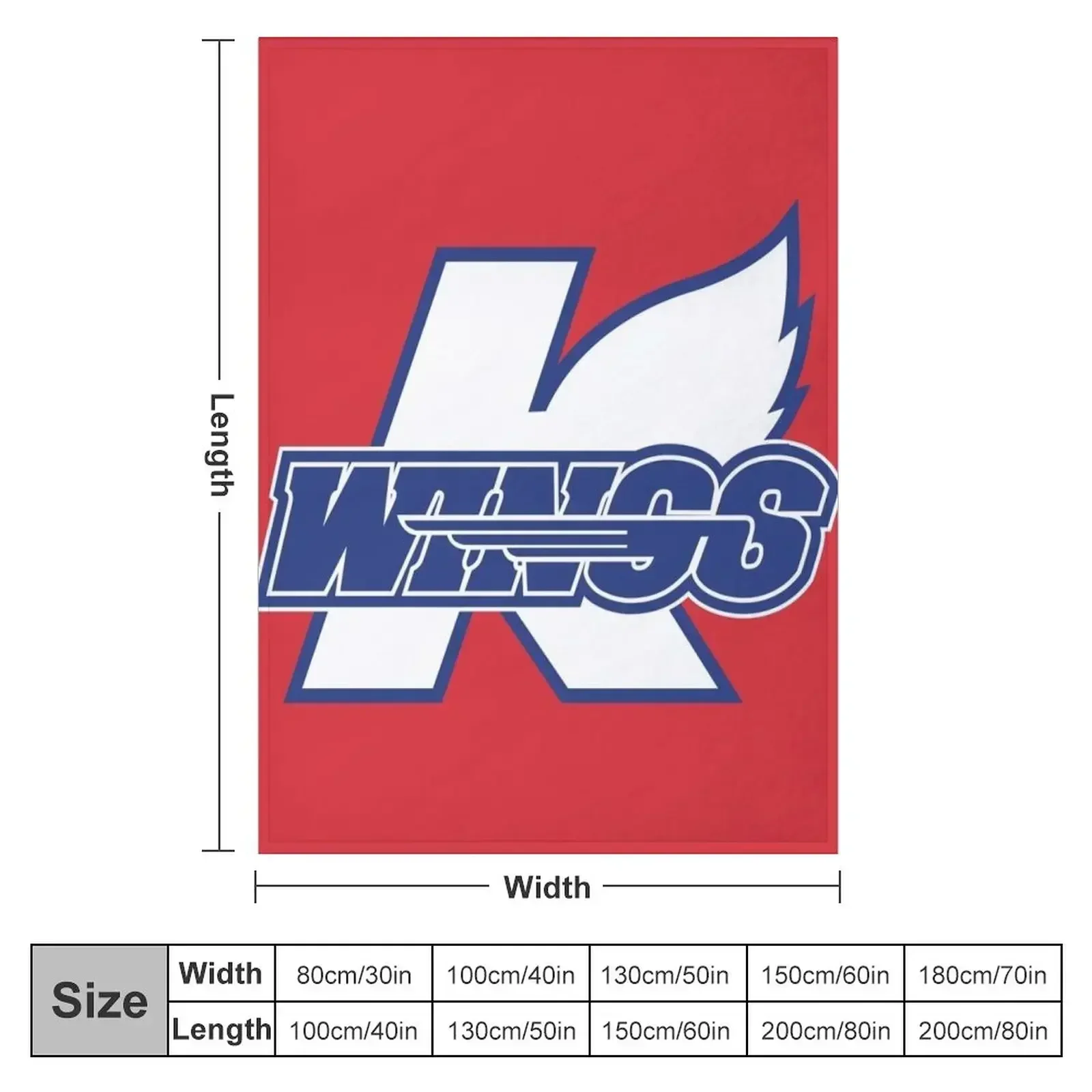 Kalamazoo Wings, Merch Throw Blanket Hairy for sofa Beach Tourist Blankets