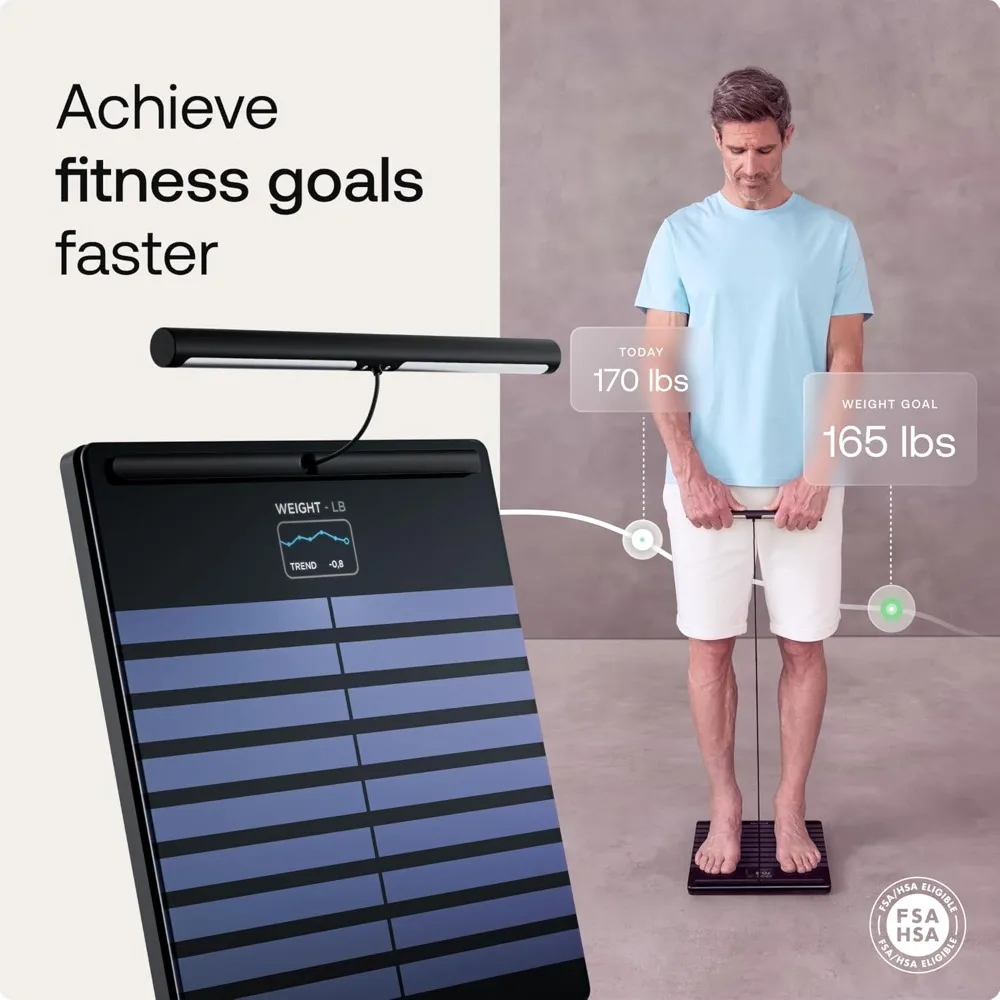 

US Shipping Smart Body Fat Scale with Bluetooth WiFi App Sync Analyzes Muscle Mass Water Percentage Body Composition Monitor
