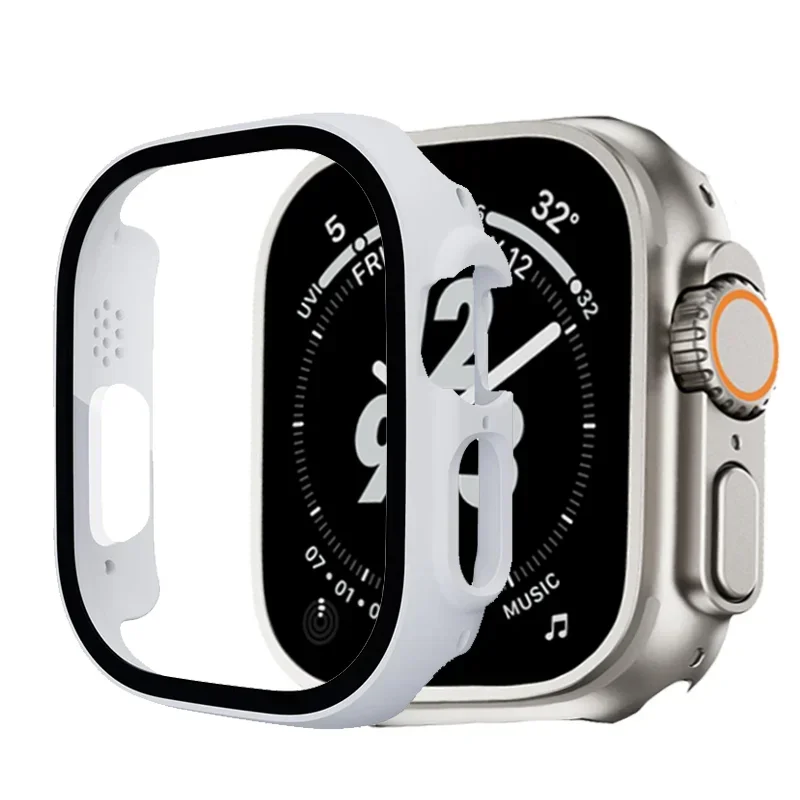 

Glass+Cover For Apple Watch case Ultra 9 49mm Accessorie Screen Protector For iWatch series Ultra 2 49mm