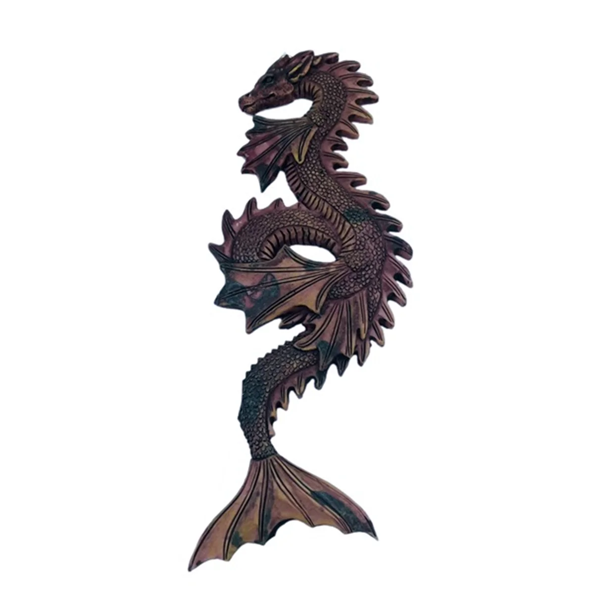 Handmade Water Dragon Animal Resin Carving Wall Art - 3D Dragon Resin Carving Wall Art for Home Decor