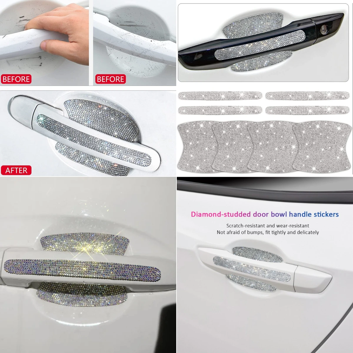 

Car Door Handle Door Bowl Sticker Protection Car For Lexus RX NX ES UX GX LX IS LS RC LC