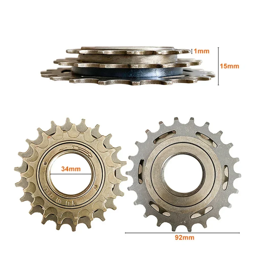 3-Speed Bicycle Freewheel Sprocket 16T-19T-22T Cogs Flywheel 3 Gears Freewheel Bike Cassette Sprocket Cycling Flywheel Accessory