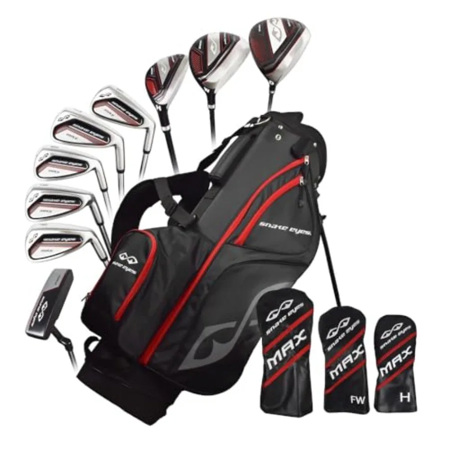 

Golf MAX Teen Complete Set W/Bag: for beginners, graphite shafts, navy blue, lightweight and full-size clubs with stand bag