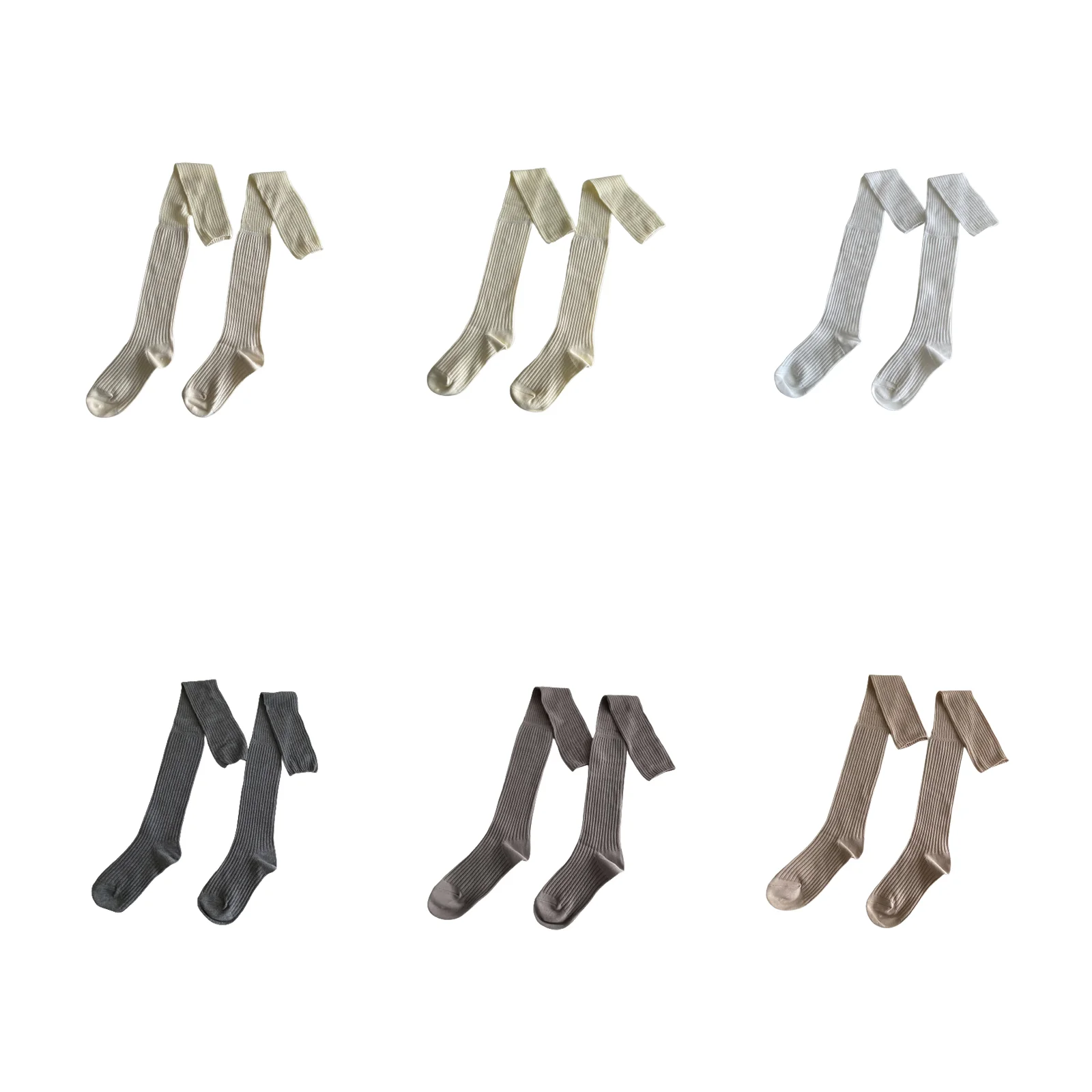 

Japanese JK spliced \u200b\u200bpile high socks set (1 pair each of beige/milk white/white/grey/coffee/khaki)