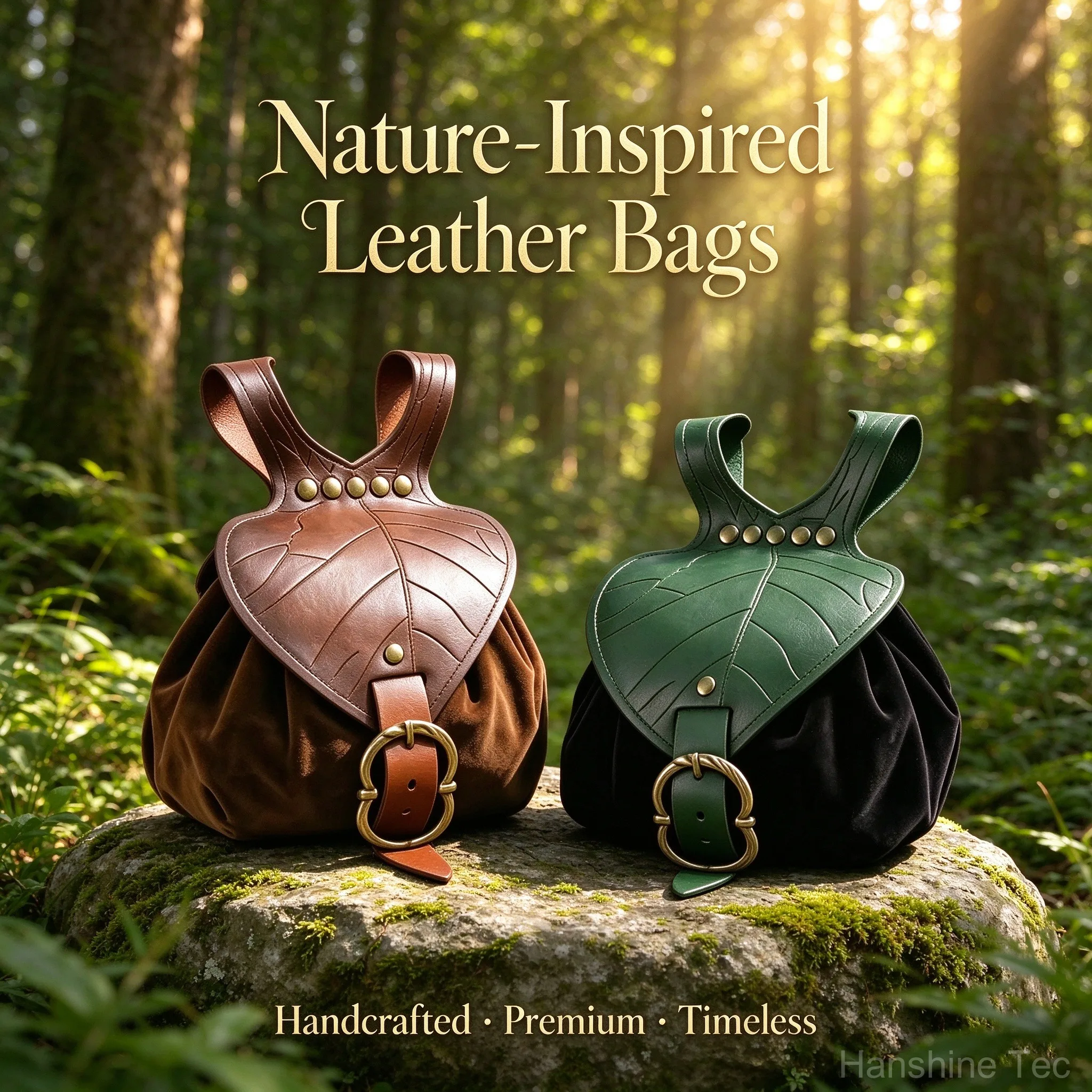 Medieval Waist Bag, Renaissance Festival PU Leather Coin Purse, Elf Leaf Shaped Fanny Pack, Drawstring Pouch, Suitable For T