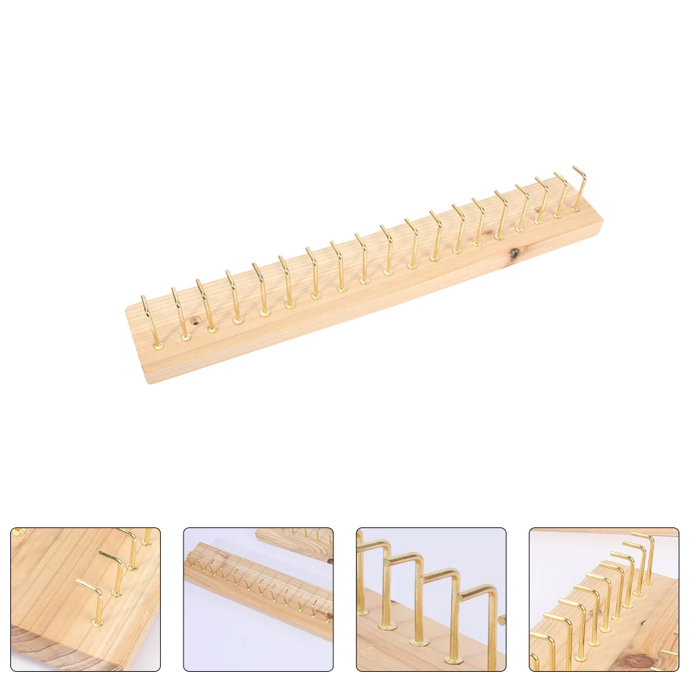 

Wooden Jewelry Display Rack Solid Wood Wall Hanging Hook Large Decorative Shelf Necklace Storage St for Earrings Watches
