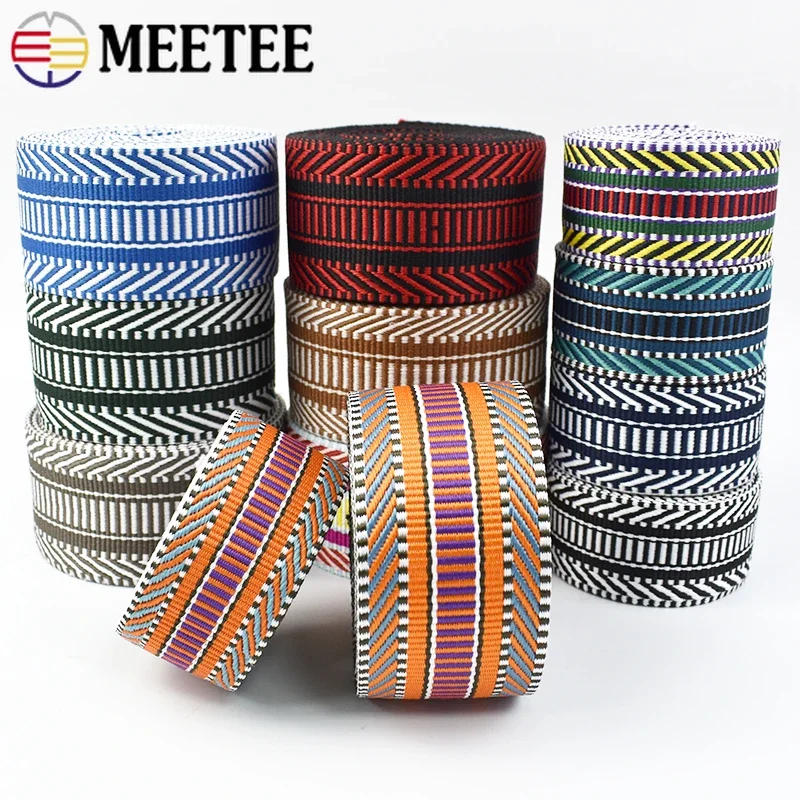 

3Meters 38/50mm Jacquard Webbing Strap Dog Collar Ribbona Band Garment Bag Straps Belt Sling Bias Binding DIY Sewing Accessories