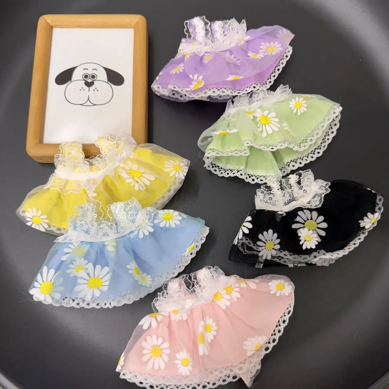 Labubu New Little Daisy White Tulle Dress Summer DIY Plush Doll Outfit Ready Stock Wholesale Labubu Clothing