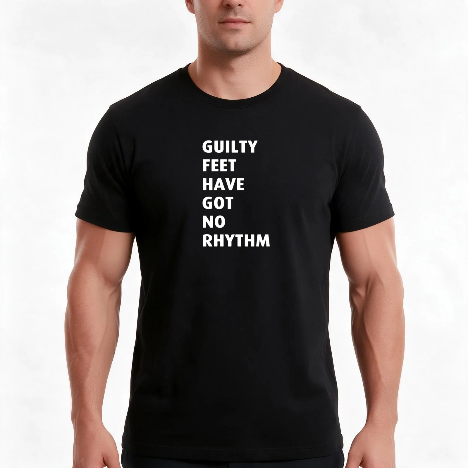 Guilty feet have got no rhythm T-Shirt, Summer Casual Cotton Tee, Oversized Streetwear Tops, Vintage Graphic Print, 100% Cotton