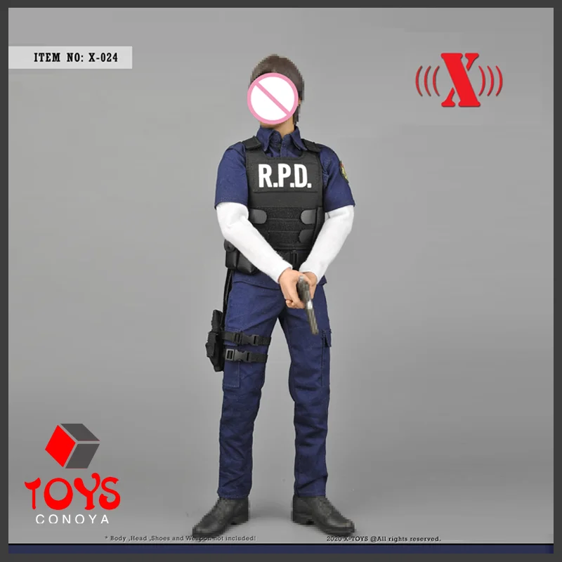 In Stock X-TOYS X-024 1/6 Male Police SWAT Patrol Clothes Clothes Set Model Fit 12