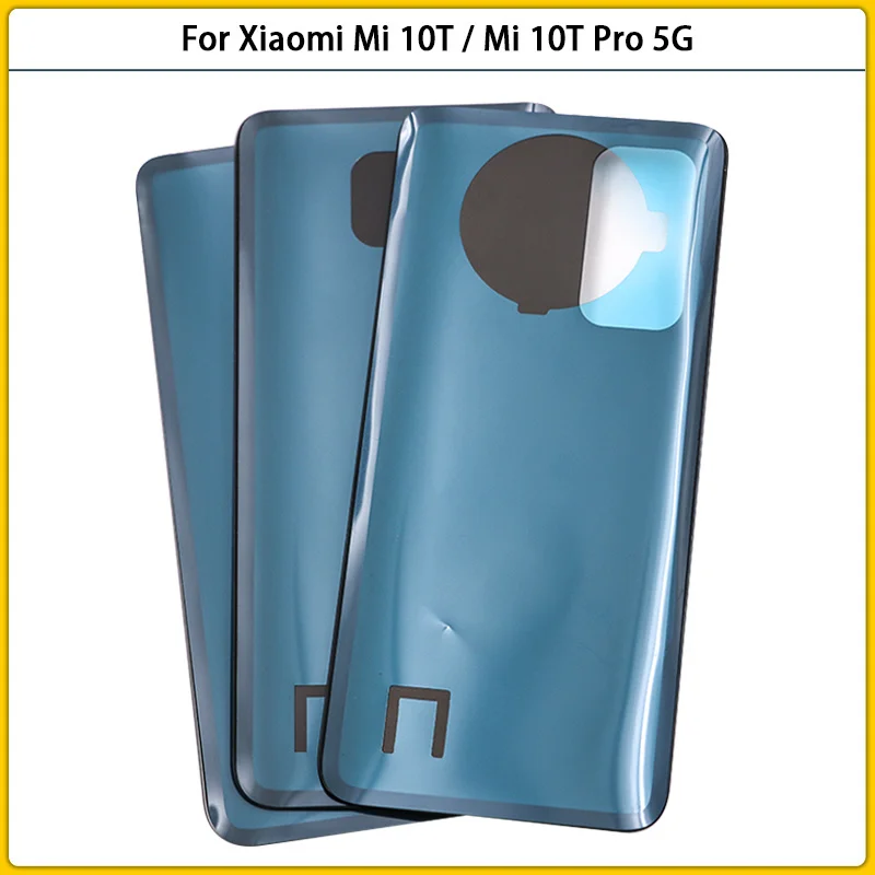 New For Xiaomi Mi 10T Pro 5G Battery Back Cover 3D Glass Panel Rear Door Mi10T Housing Case Glass With Adhesive Replace