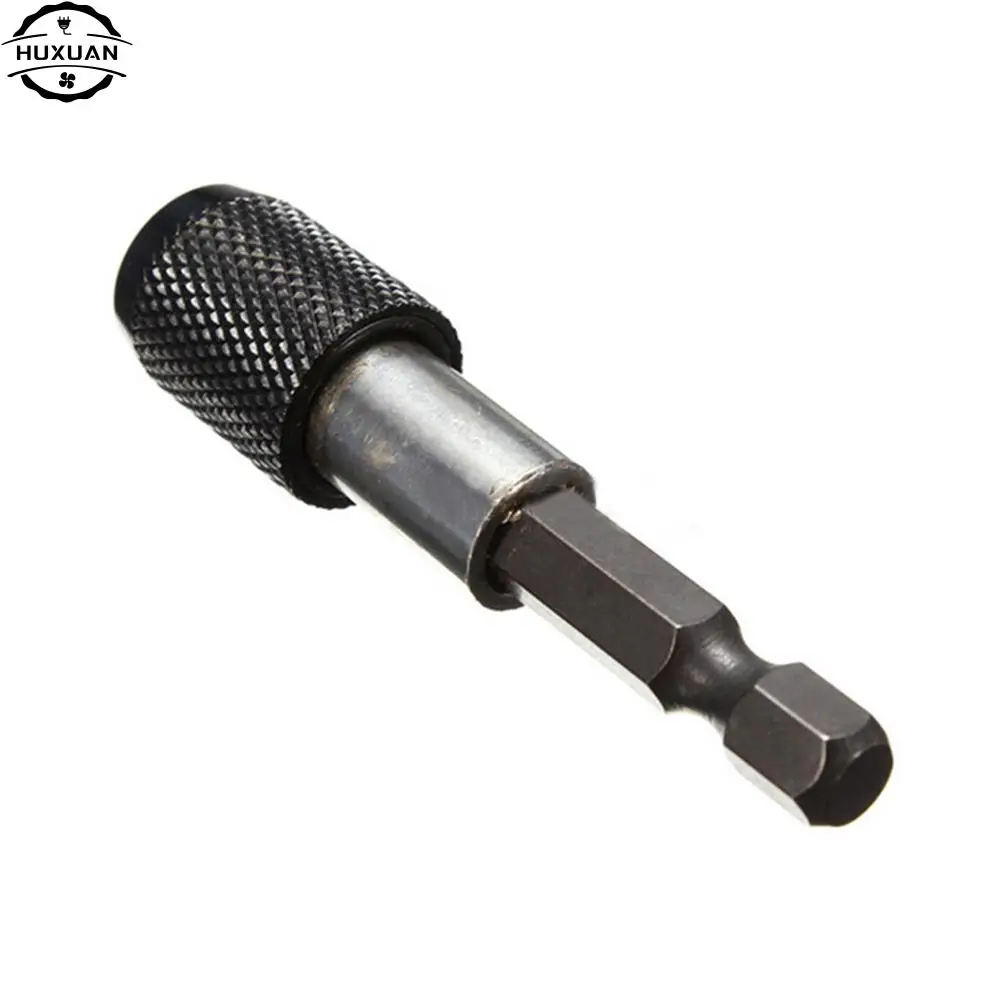 New Black 1/4 Hex Shank Quick Release Electric Drill Magnetic Screwdriver Bit Holder 60mm High Quality