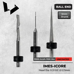 imes-icore T33 T32 T31 T12 T11T17 3mm Shaft Single Blade Double Blades Radius Milling Tools for PMMA Cutters