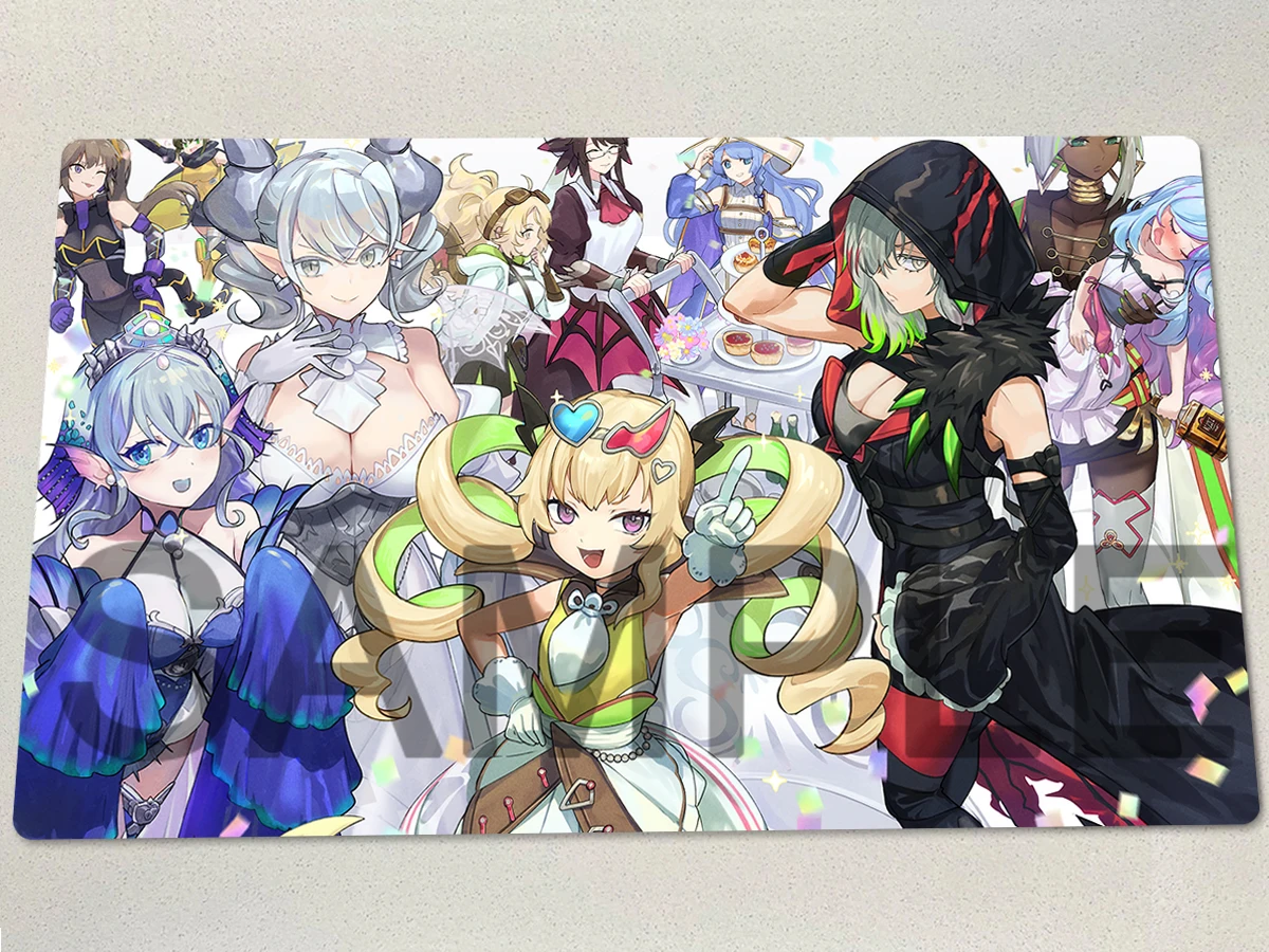 

YuGiOh Labrynth Playmat Tearlaments TCG CCG Mat Diabellstar The Black Witch Коллекционная карточная игра Duel Mat Резиновый коврик для мыши Бесплатная сумка