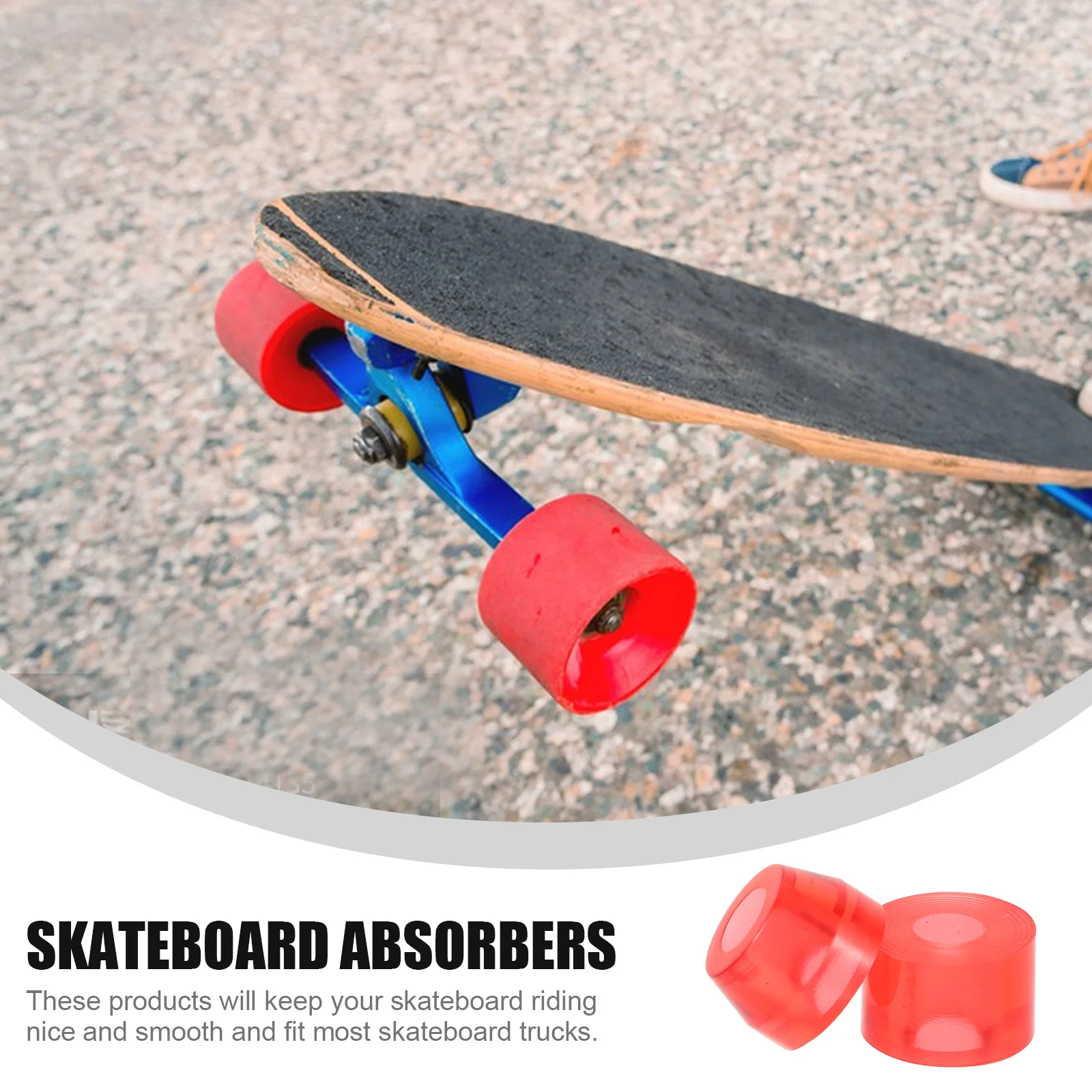 Joints absorbant les chocs pour Skateboard, 4 pièces, coussins en Pu à haute élasticité, coussinets élévateurs, roulements pour camions, accessoires