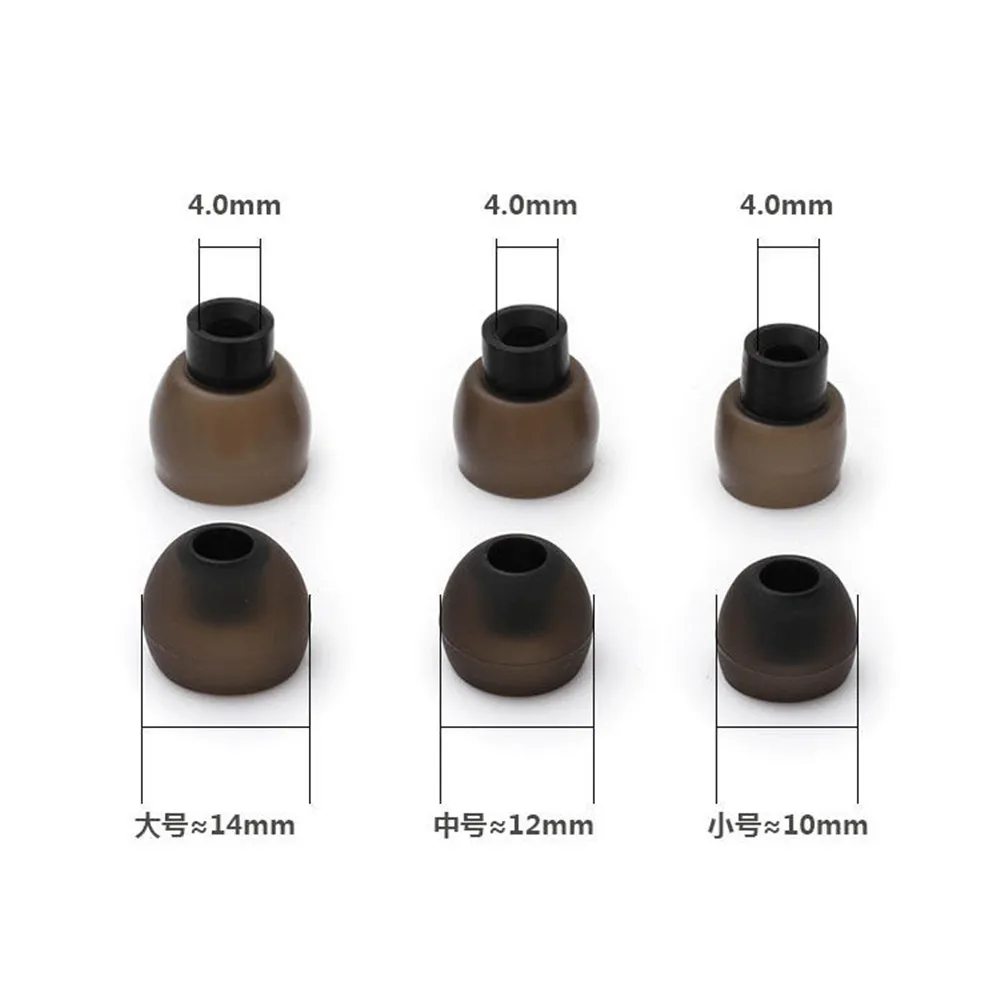 6pcs Ear Tips Gels for Lenovo TC02 TG01 TC08 Wireless Headphone Soft Silicone Ear Cap Replacement Accessories Earbuds Eartips