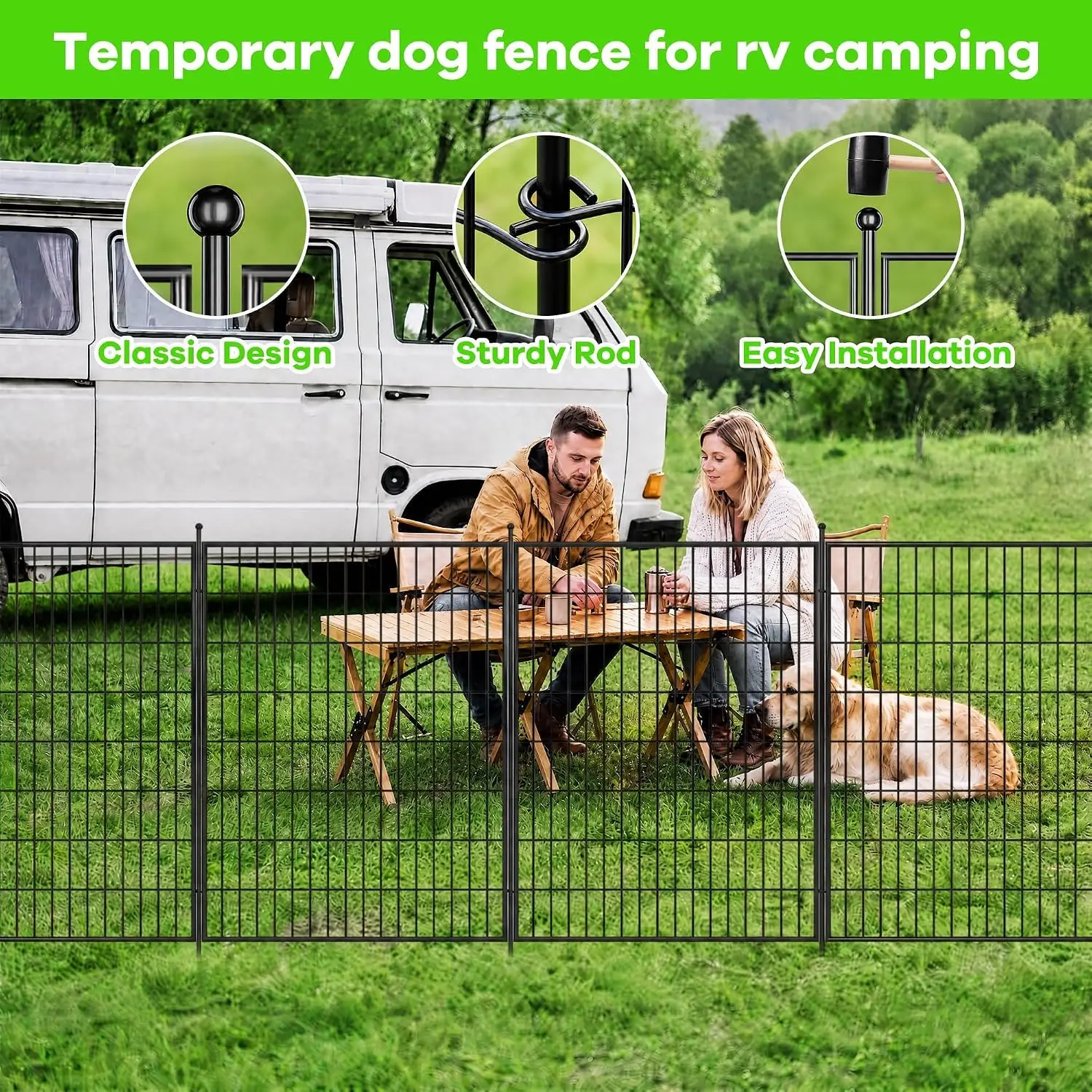 10 Pack Black Garden Fence Anti Rust Fence Roll Easy Install For Garden Farm Flower Chicken Coop Plant Animal Barrier Bendable Garden Border Tool Free DIY,