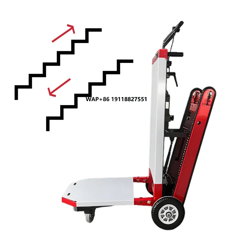 China Foldable Platform Electric Stair Climbing Hand Cart Dolly Trolley for Shopping & Tools 200kg-400kg