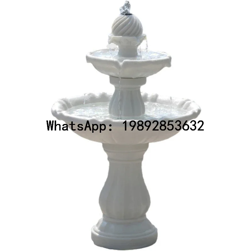 

FZ Solar Fountain European Style Garden Circulating Water Flow Ornament Outdoor Fish Pond Courtyard Landscaping