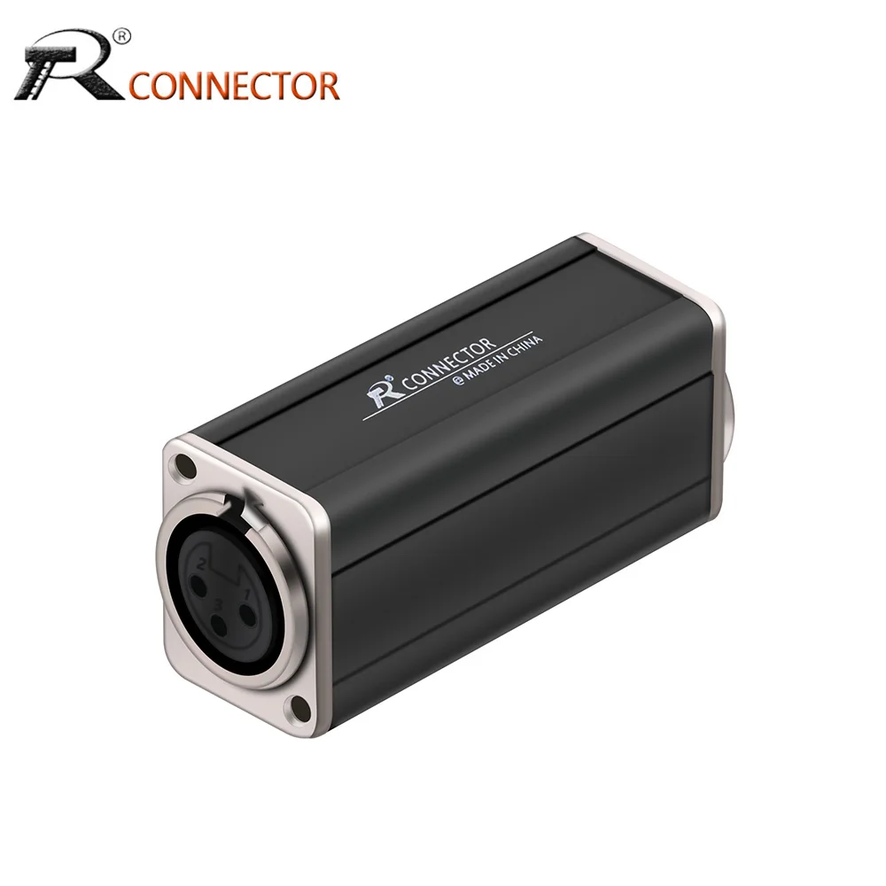 1pc Silver 3Pins XLR Couplers Straight Adapter High Quality XLR Panel Mount Connector Male to Female Extension Adapter