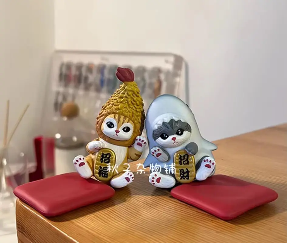 

Mofusand Lucky Cat ручной работы Lucky And Wealthy Lucky And Unstoppable домашняя модель украшения жареные креветки кошка Коллекционная игрушка