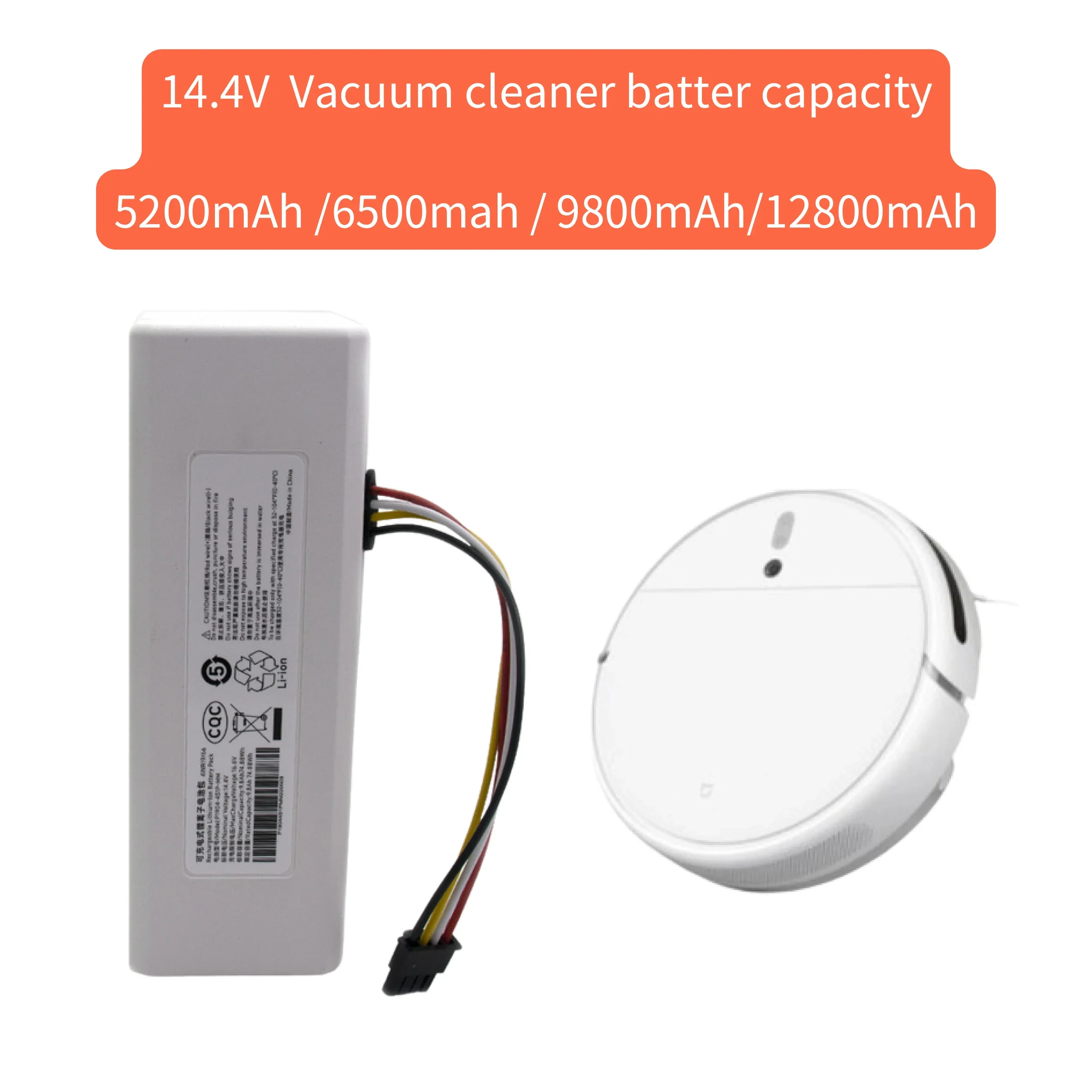 NEW 14.4V 12800mah P1904-4S1P-MM Battery For Xiaomi Mijia 1C STYTJ01ZHM Robot Vacuum Mop Cleaner Accessories Parts