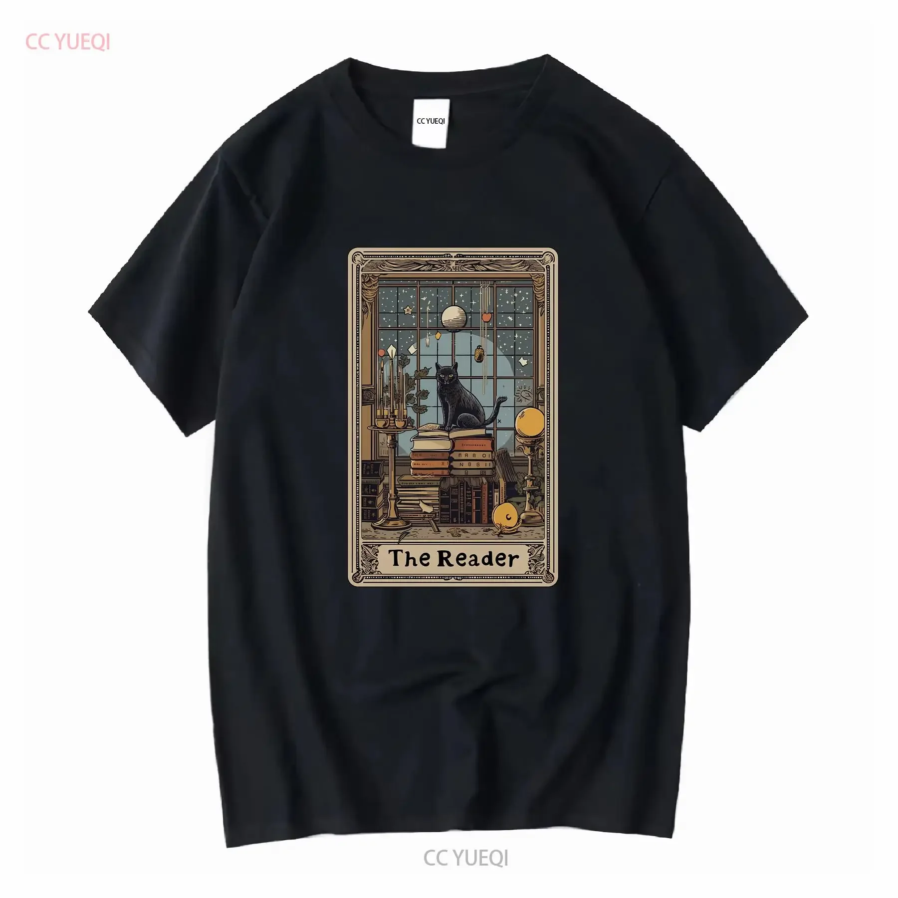 Buchliebhaber-T-Shirt, Buchwurm, Dark Academia, Katzenmama, für ihre Freundin, Booktok, Lesen, lange oder kurze Ärmel, Vintage