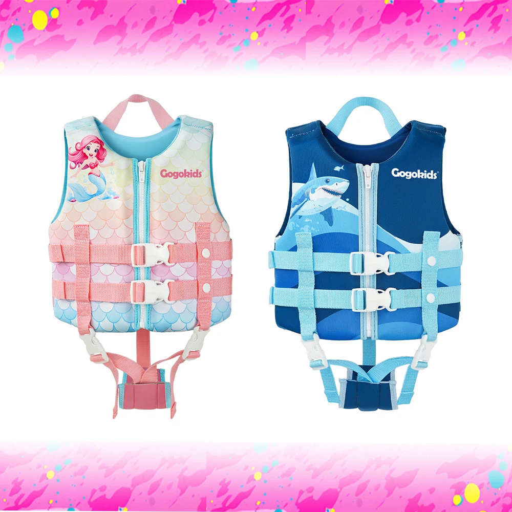 NEW Swimming Jacket for Boys and Girls Floating Vest with Double Adjustable Straps Strong Flotation Swimming