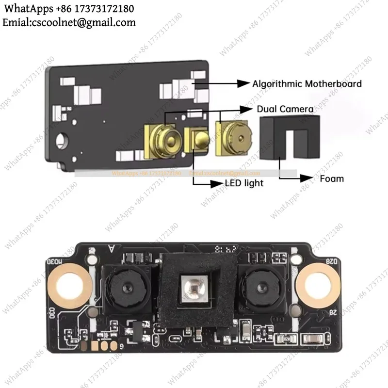 k3 HLK-FM225 3D Face Recognition Module, Binocular IR Camera with Live Detection for Smart Door Lock Access Control