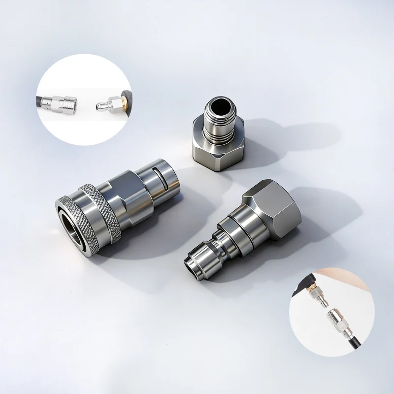 Pressure Washer Swivel Adapter 3/8 Quick Plug Set for Karcher Hose to 3/8 Quick Connect 5000 PSI