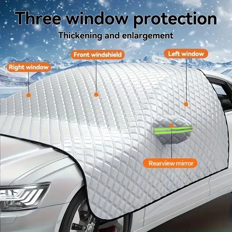 

Car winter windshield snow cover, car sun visor anti-freezing protection, sun protection and anti-ice front windshield cover