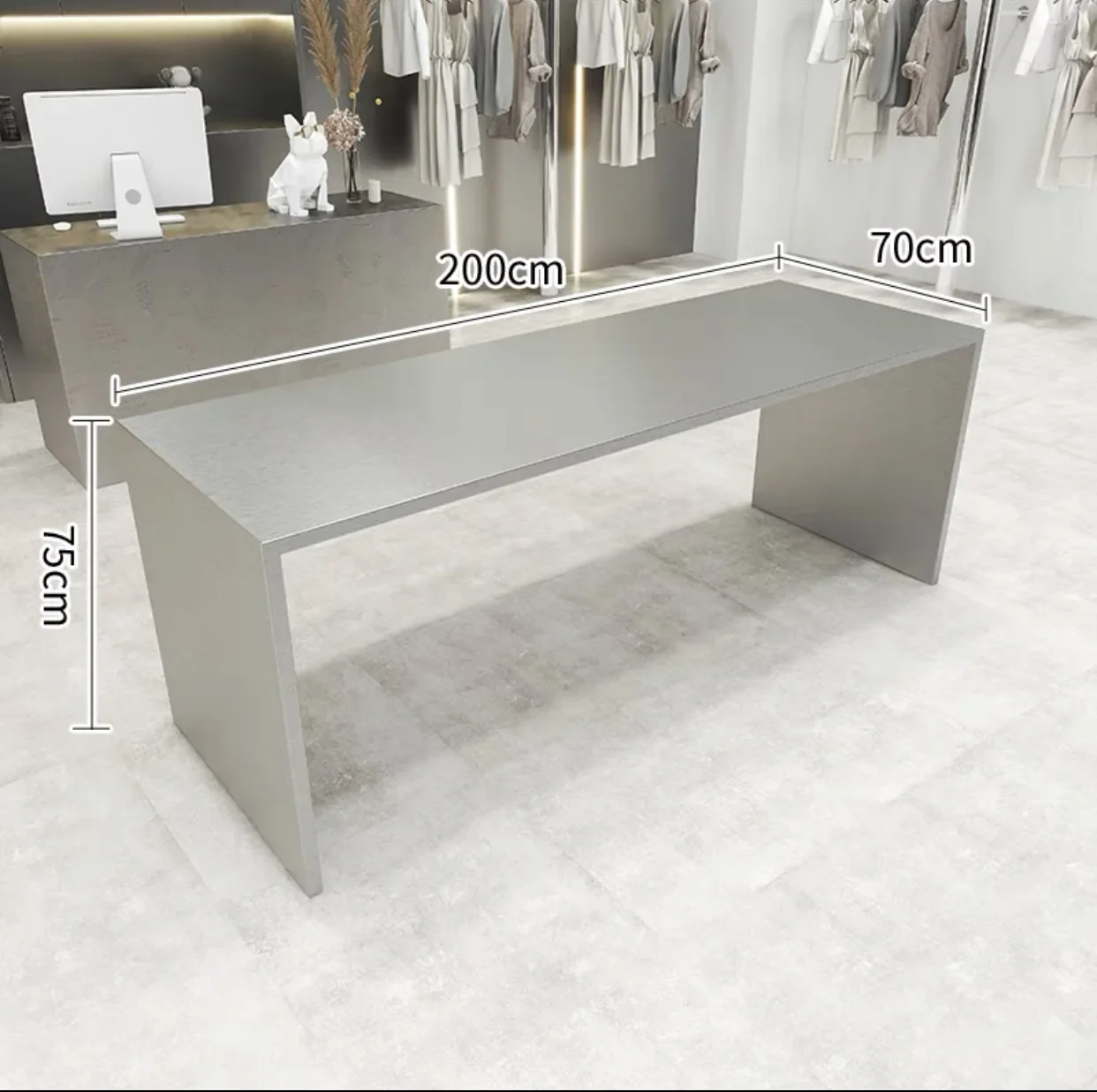 Clothing store stainless steel display Zhongdao platform display table women's clothingstore jewelry shoe bag rack acrylic tabl